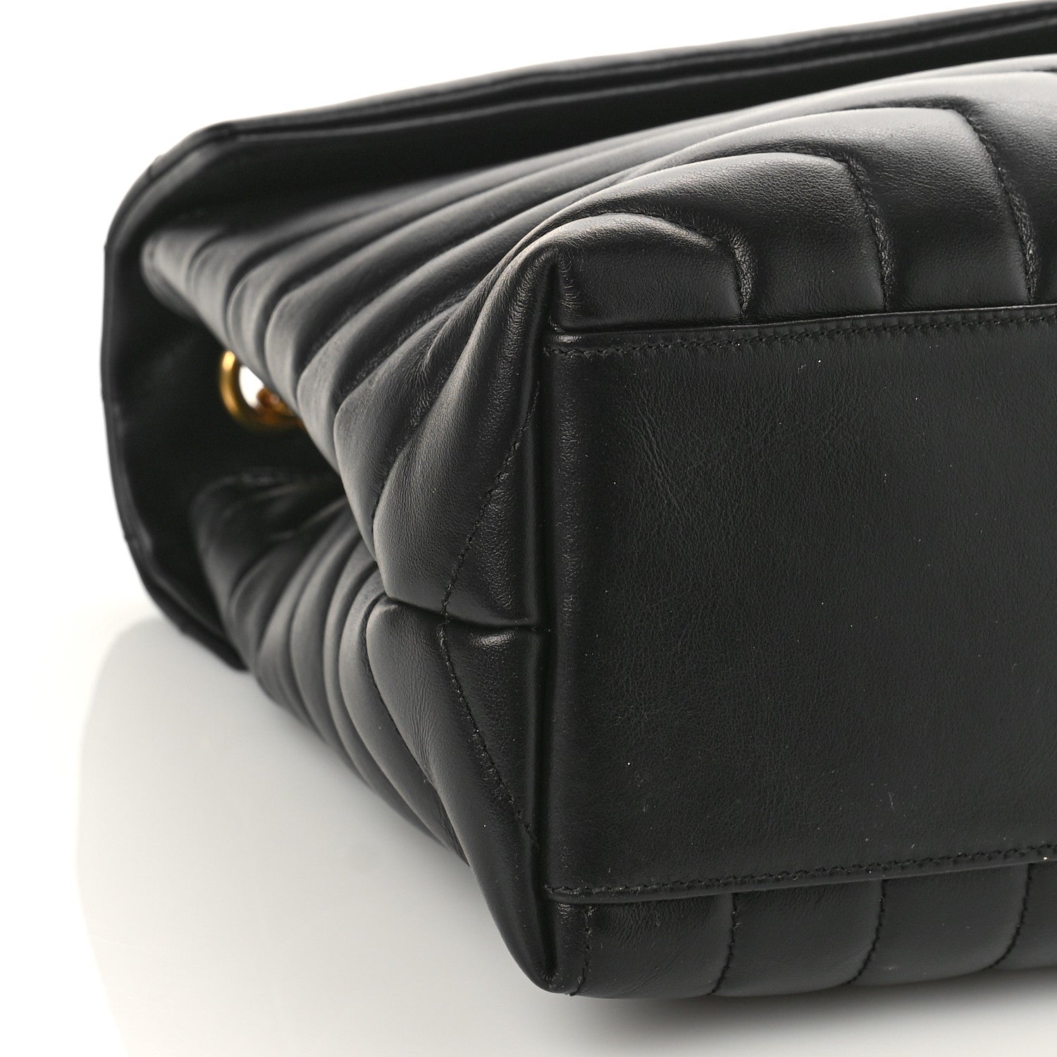 Saint Laurent Calfskin Y Quilted Monogram Medium Loulou Chain Satchel Black 8 of 10