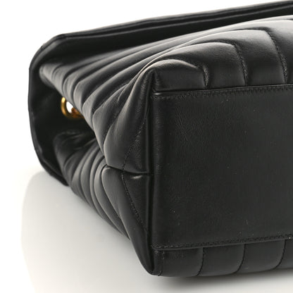 Saint Laurent Calfskin Y Quilted Monogram Medium Loulou Chain Satchel Black 8 of 10