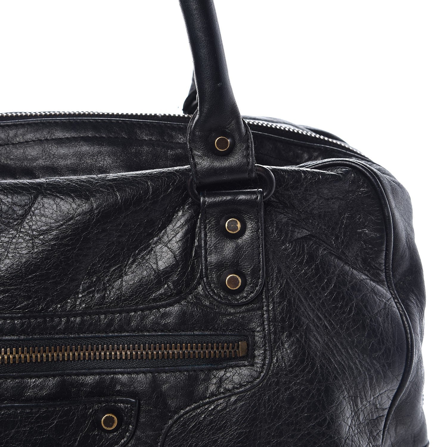 Balenciaga Agneau Classic Hardware Shoulder Bag Black 11 of 13