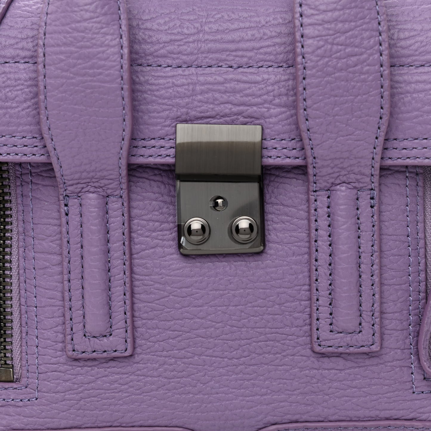 Textured Calfskin Mini Pashli Satchel Violet