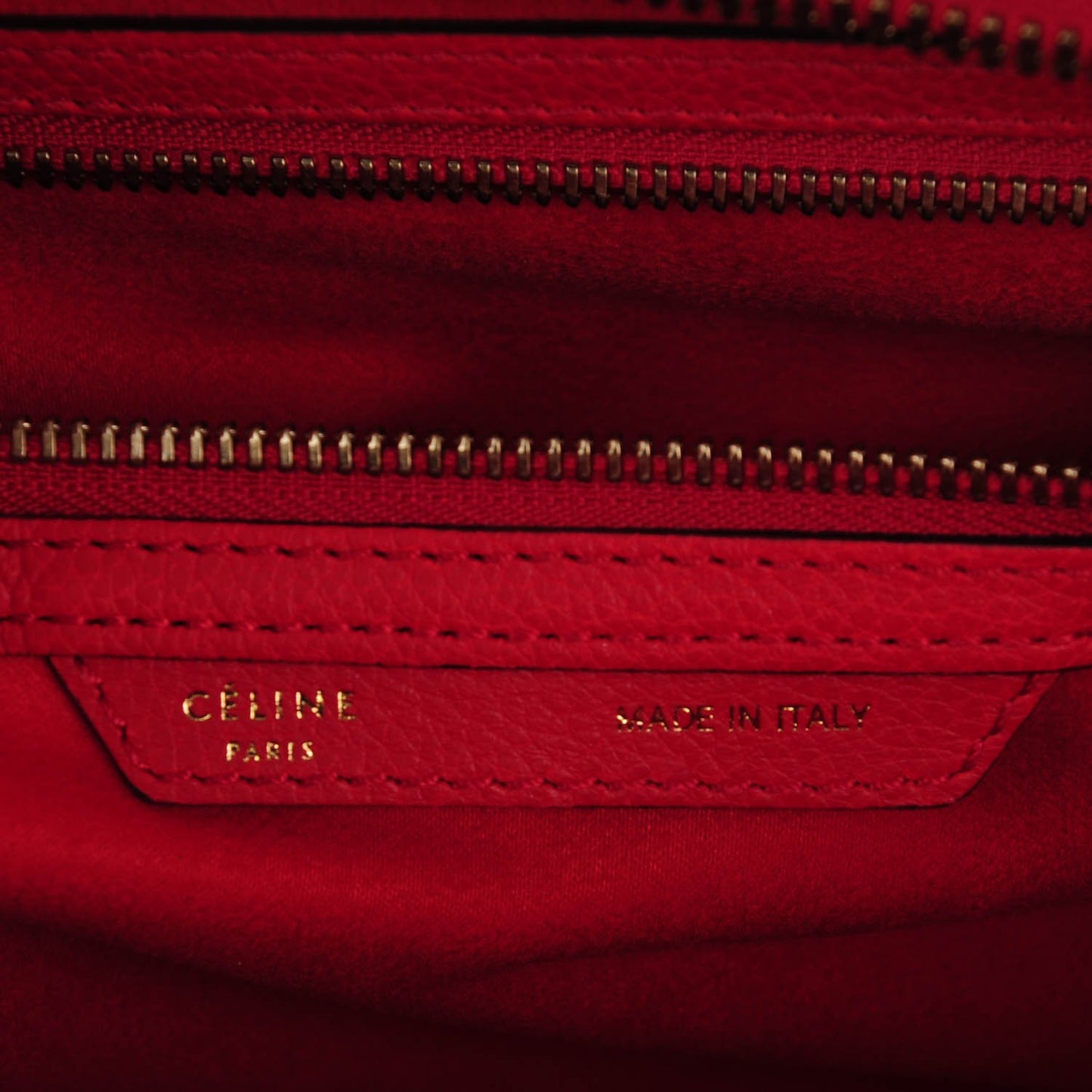 Drummed Calfskin Mini Luggage Coquelicot