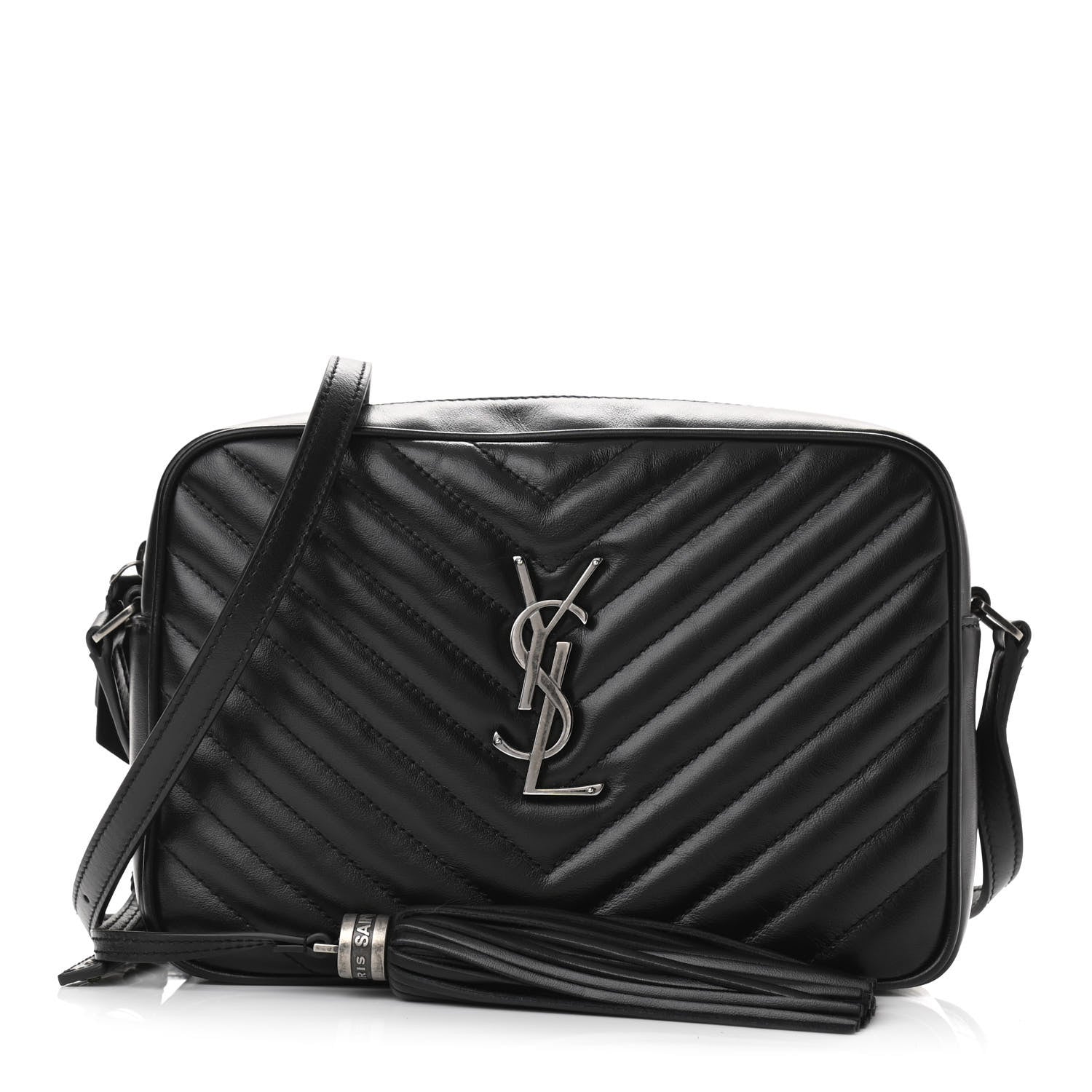 Saint Laurent Calfskin Matelasse Monogram Lou Camera Bag Black 1 of 9