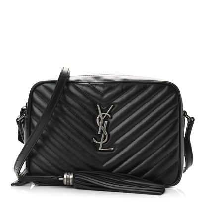 Saint Laurent Calfskin Matelasse Monogram Lou Camera Bag Black 1 of 9