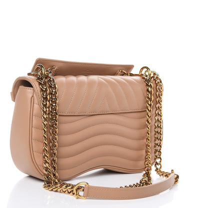 Louis Vuitton Calfskin New Wave Chain MM Noisette 3 of 12