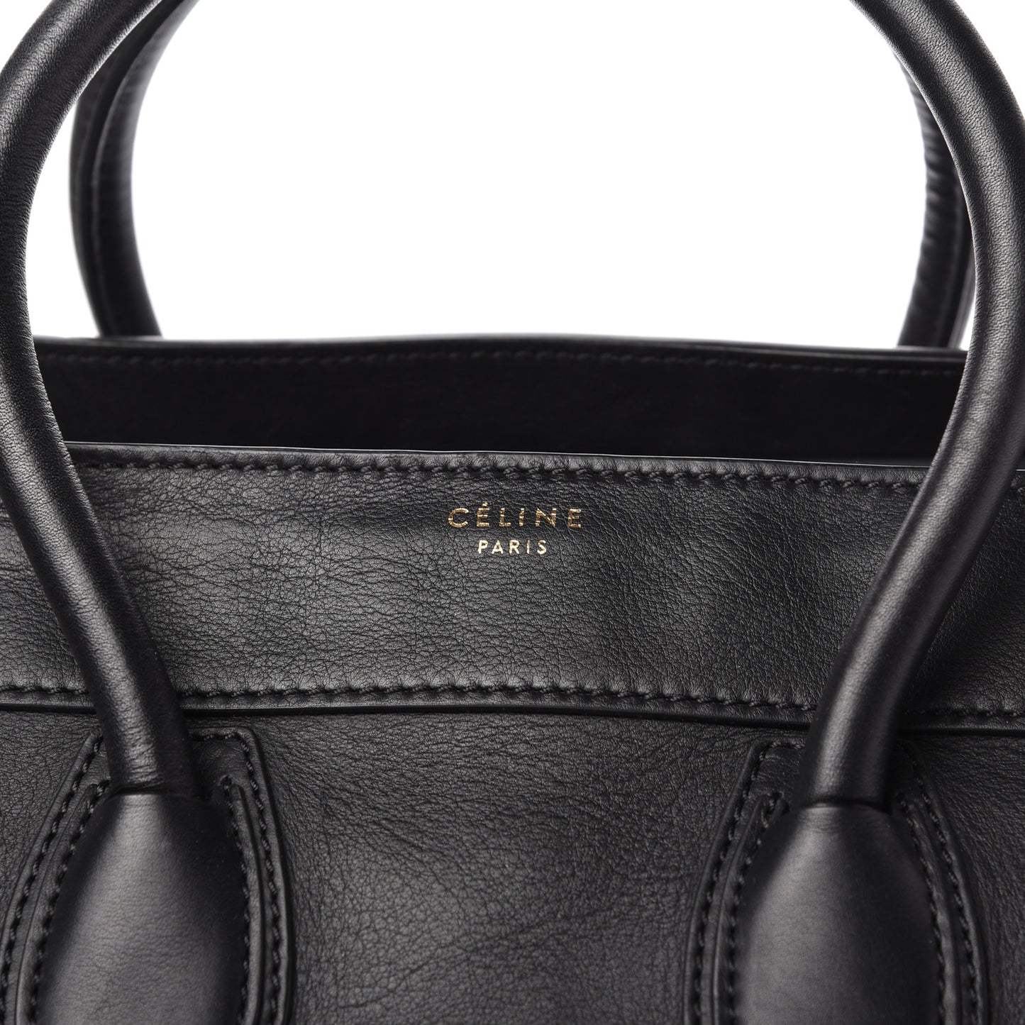Smooth Calfskin Medium Phantom Luggage Black