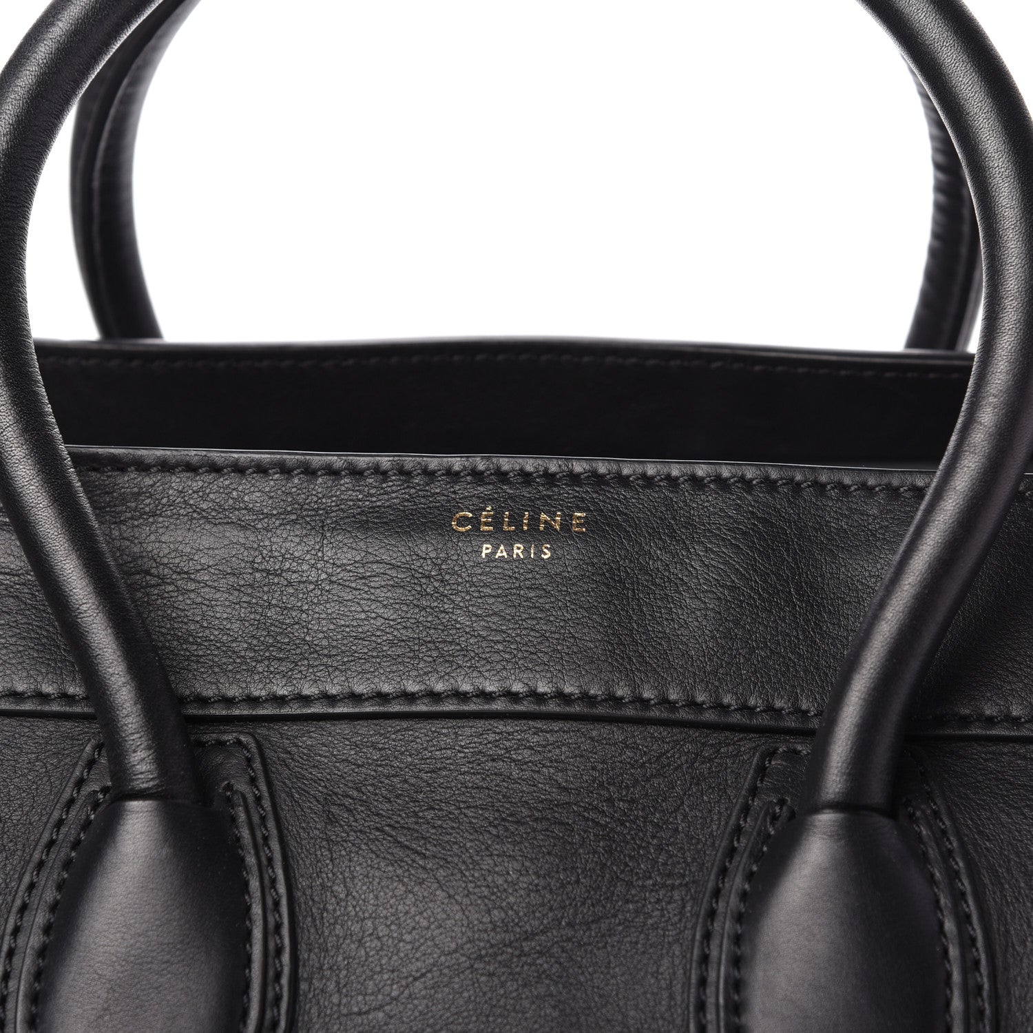 Celine Smooth Calfskin Medium Phantom Luggage Black 8 of 9