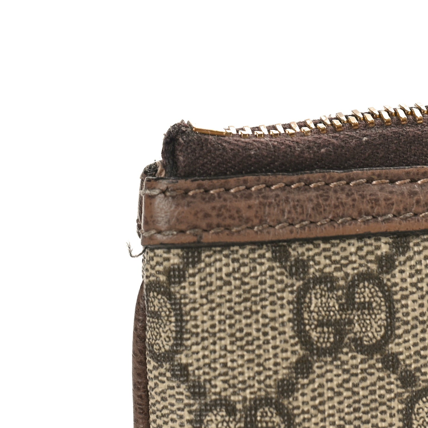 GG Supreme Monogram Large Ophidia Pouch Clutch Brown