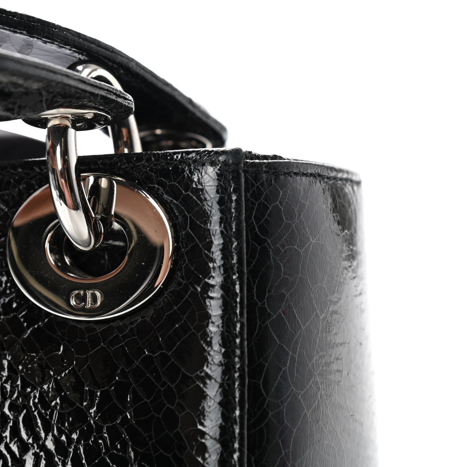 Christian Dior Ceramic Effect Deerskin Jeweled Swan Mini Lady Dior Black 16 of 18