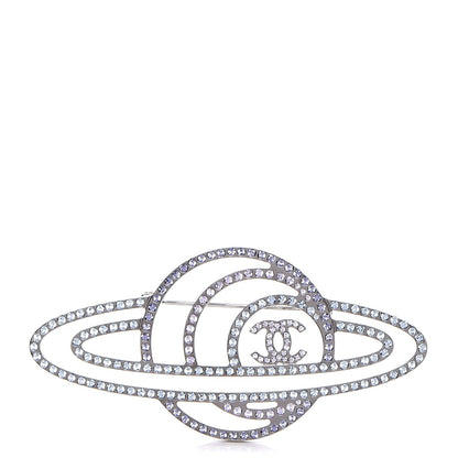 Chanel Crystal Planet Brooch Purple Light Blue 1 of 3