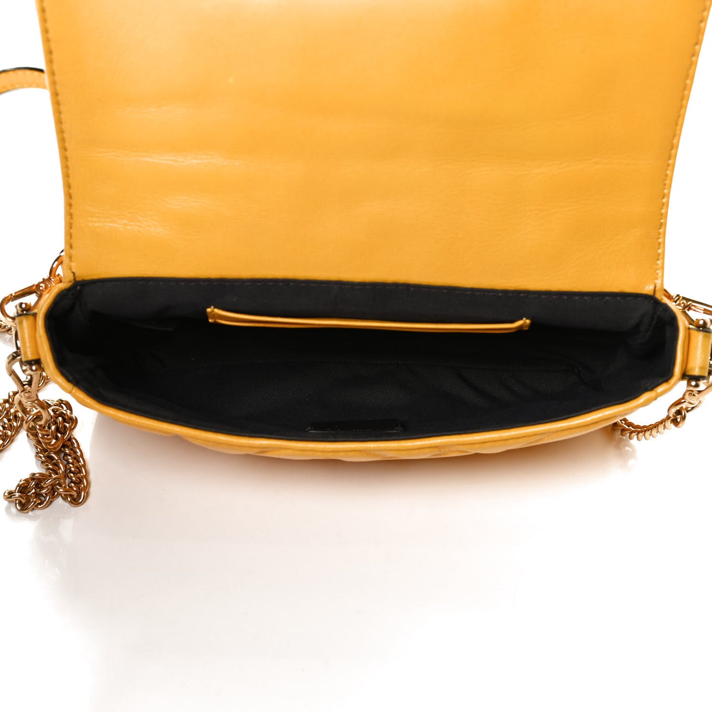 Nappa FF 1974 Embossed Mini Baguette Zucca