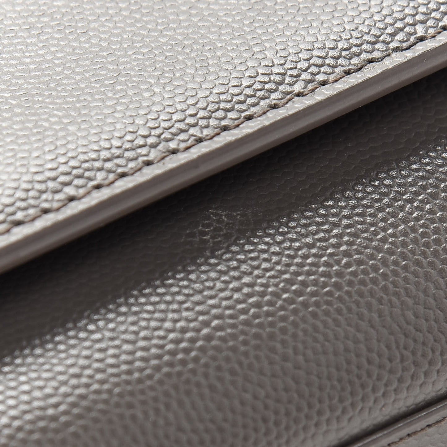 Grain De Poudre Medium Classic Monogram Kate Satchel Earth Grey