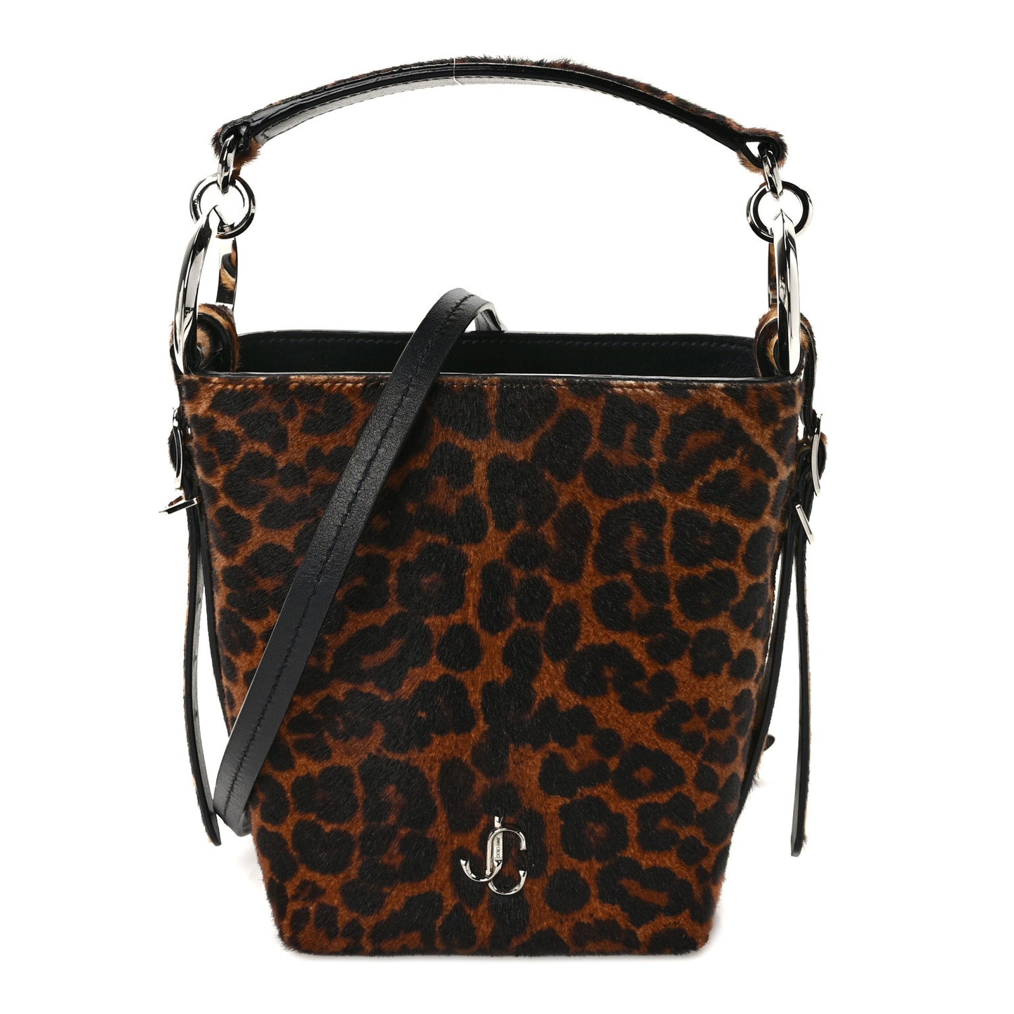 Calf Hair Leopard Print Varenne Small Bucket Bag