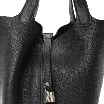 Hermes Taurillon Clemence Picotin Lock 22 MM Black 8 of 10