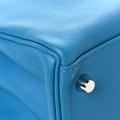 Hermes Togo Kelly Retourne 32 Bleu Zanzibar 8 of 11