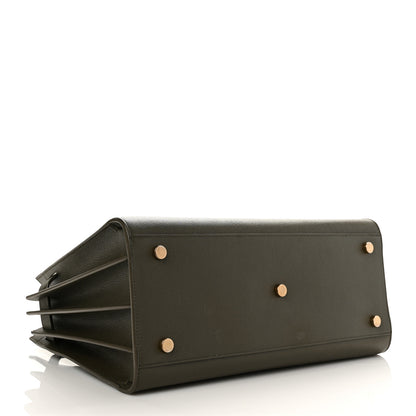 Saint Laurent Grained Calfskin Small Sac De Jour Dark Vert 3 of 8