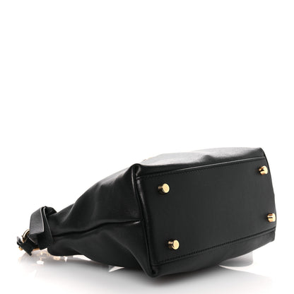 Versace Nappa Logo Tag Hobo Black 4 of 10