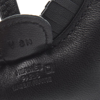 Hermes Milo Lambskin Matte Alligator Touch Grigri Rodeo Horse Bag Charm PM So Black 4 of 5