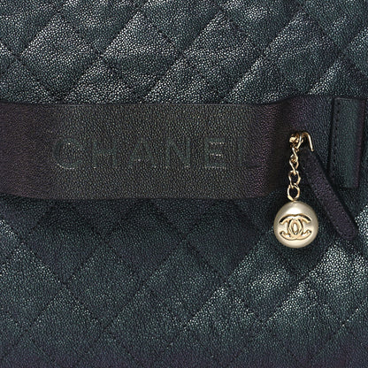 Chanel Iridescent Caviar Medium Night by the C Pouch Clutch Black 8 of 11