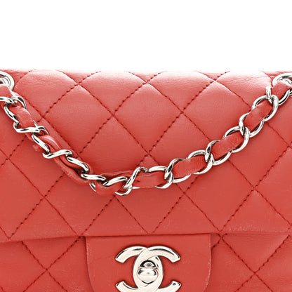 Chanel Lambskin Quilted Mini Rectangular Flap Red 8 of 12
