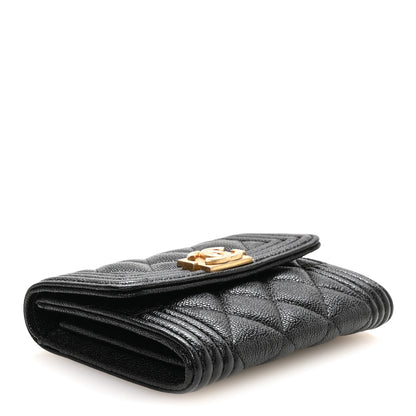 Chanel Caviar Quilted Boy Flap Card Holder Black 4 of 9