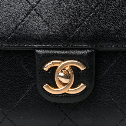 Chanel Goatskin Quilted Chic Pearls Clutch With Chain Black 9 of 15