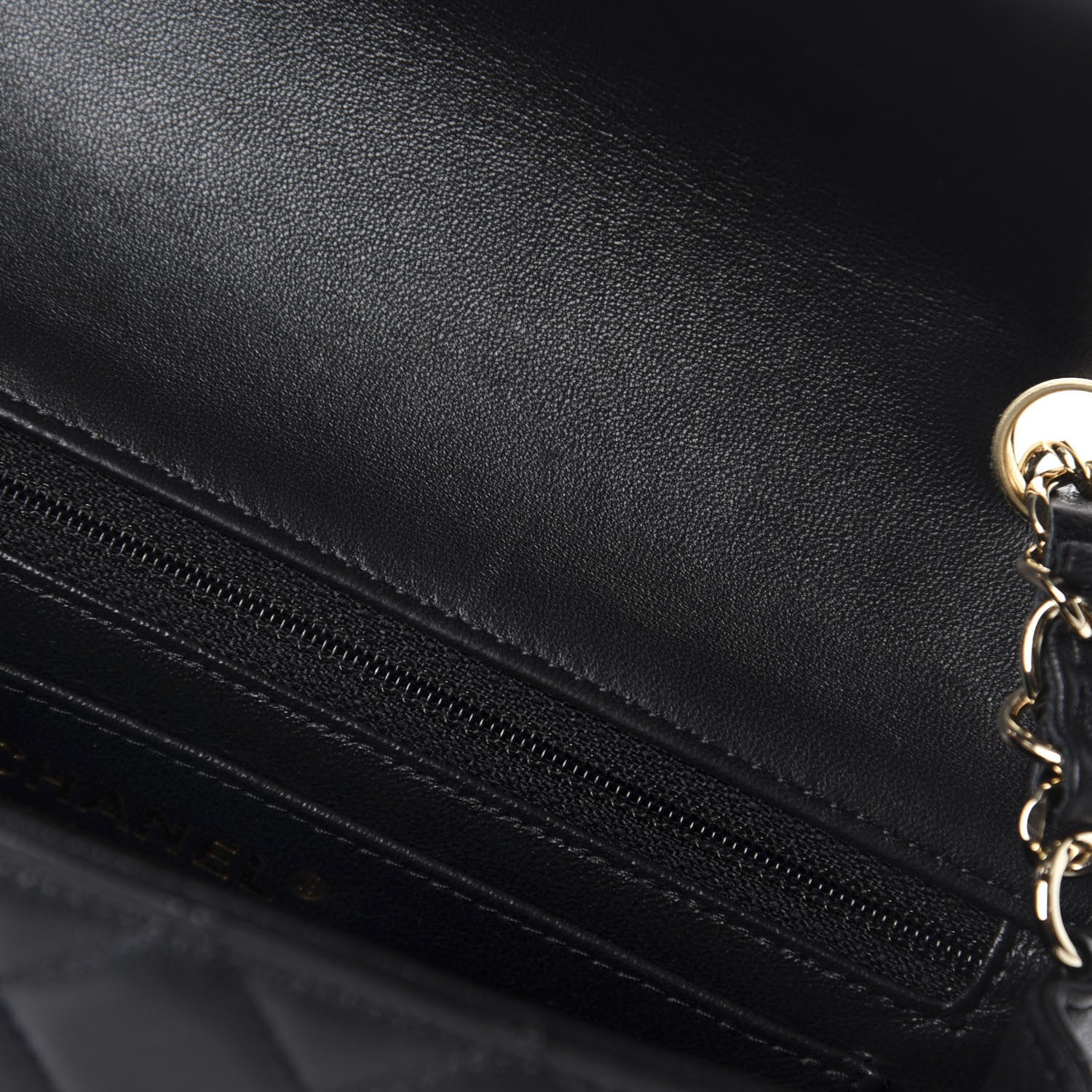 Chanel Lambskin Quilted Mini Rectangular Flap Black 8 of 12