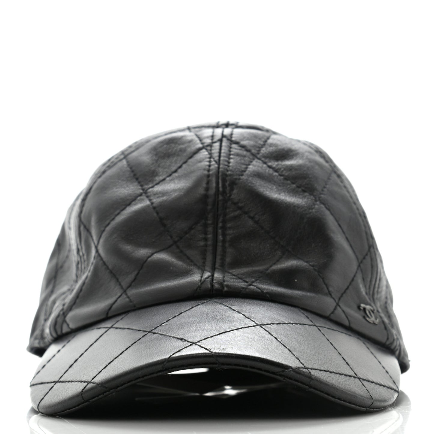 Lambskin Quilted CC Cap Hat S Black