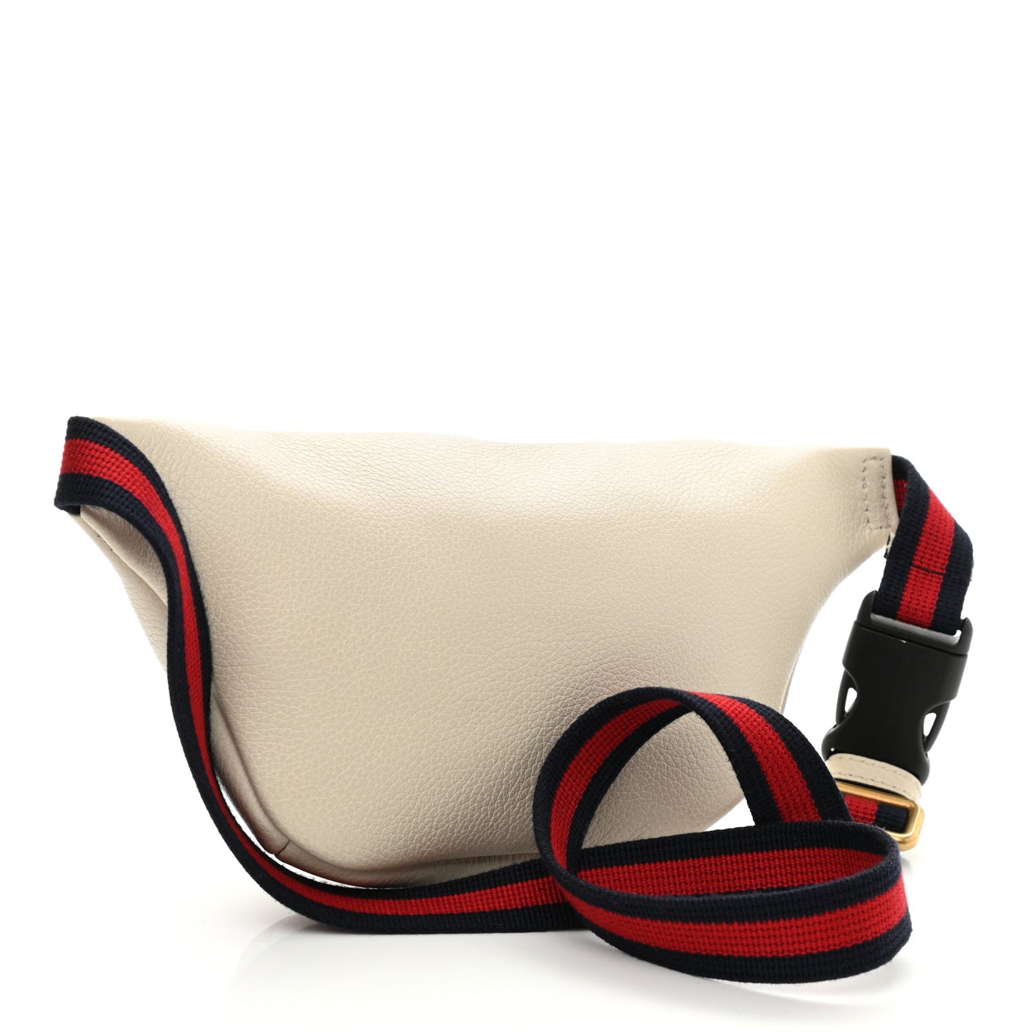 Grained Calfskin Small Logo Belt Bag White