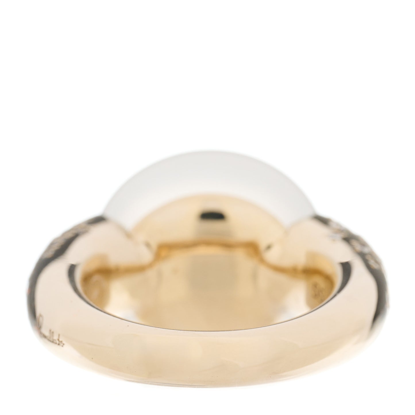 18K White Gold Diamond White Quartz Iconica Ring 55 7.25
