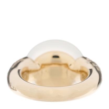 Pomellato 18K White Gold Diamond White Quartz Iconica Ring 55 7.25 4 of 9