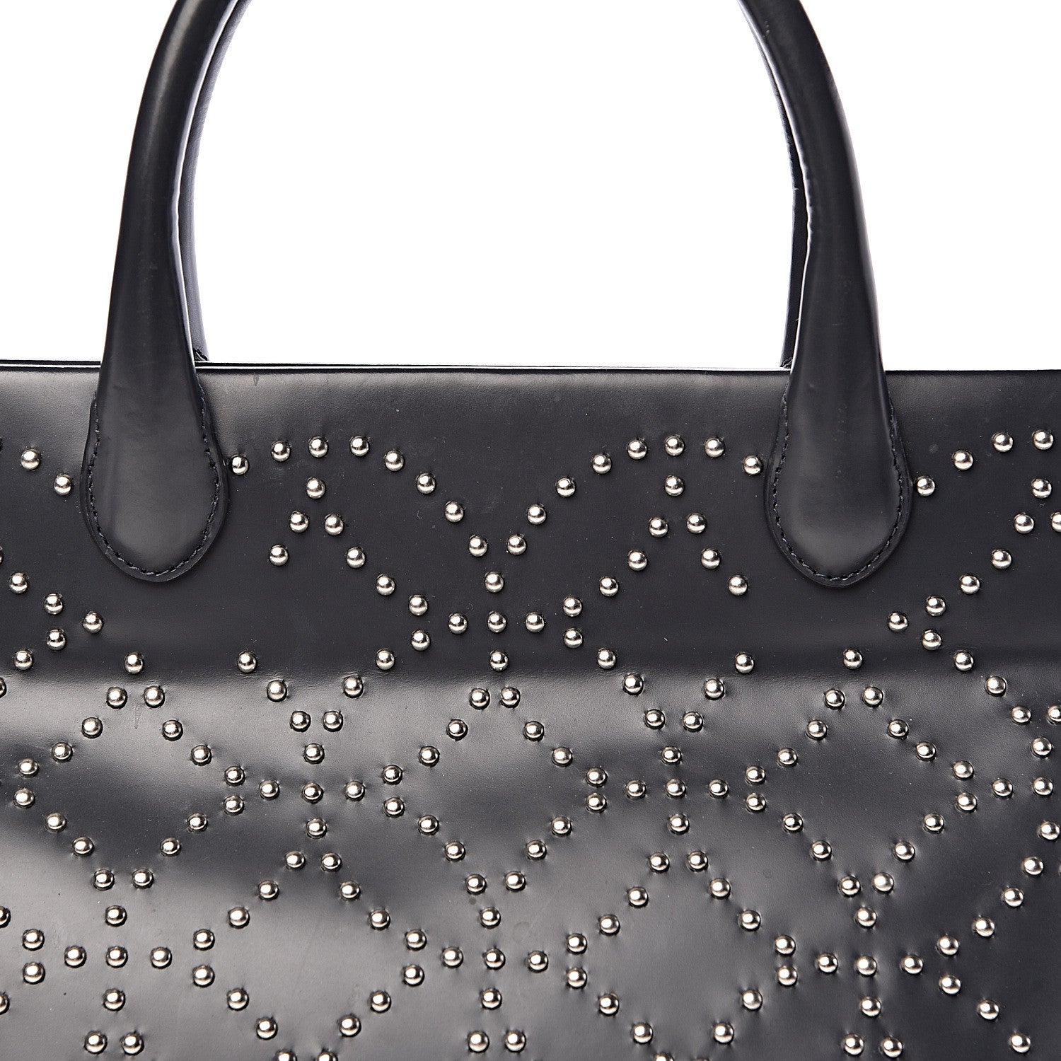 Alaia Calfskin Arabesque Studded Clous Tote Dark Grey 9 of 12