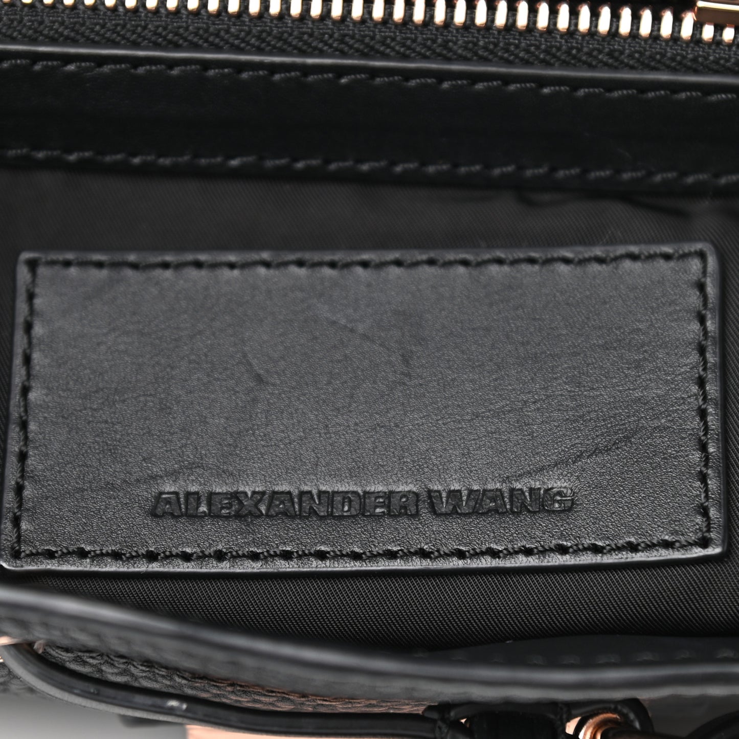 Pebbled Calfskin Prisma Skeletal Backpack Black Rose Gold Hardware
