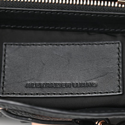 Alexander Wang Pebbled Calfskin Prisma Skeletal Backpack Black Rose Gold Hardware 5 of 7