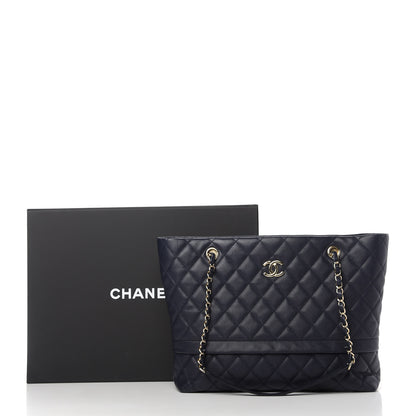Chanel Caviar Quilted Rolled Up Tote Navy 11 of 11