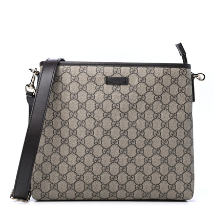 Gucci GG Plus Monogram Medium Flat Messenger Bag Dark Brown 1 of 6