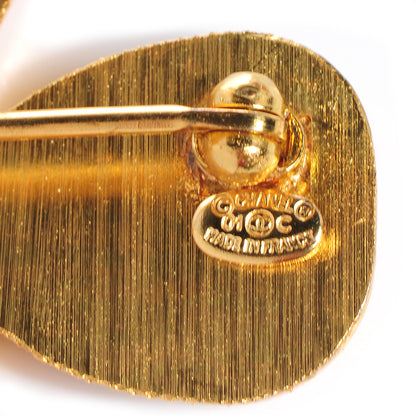 Chanel Crystal CC Cross Brooch Brushed Gold 5 of 5