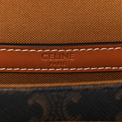 Celine Triomphe Canvas Medium Folco Bag Tan 6 of 12
