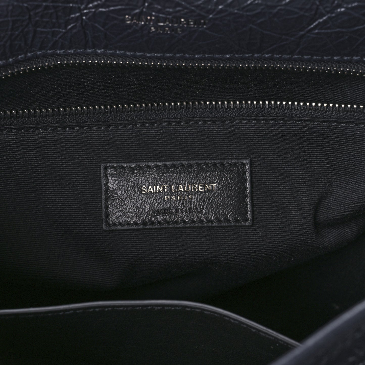 Crinkled Calfskin Matelasse Monogram Large Niki Chain Satchel Deep Marine