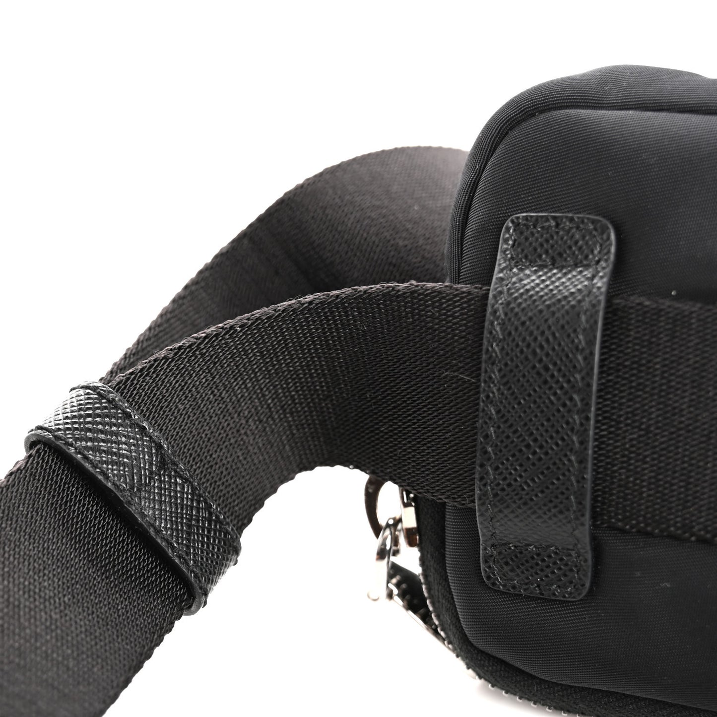 Re-Nylon Belt With Square Pouch Black