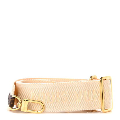 Louis Vuitton Jacquard Monogram Adjustable Shoulder Strap New Creme 1 of 4