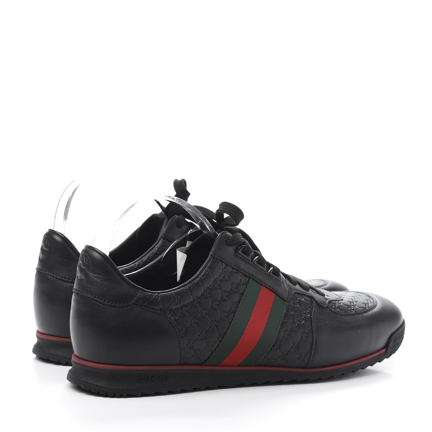 Gucci Guccissima Mens Web Sneakers 12 Black 5 of 9