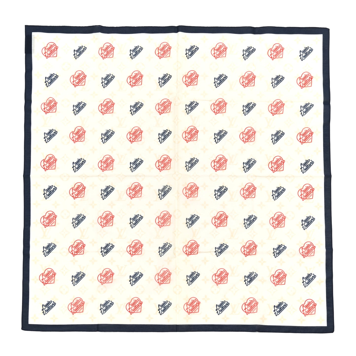 X NIGO Cotton Silk LV Made Bandana Set Multicolor