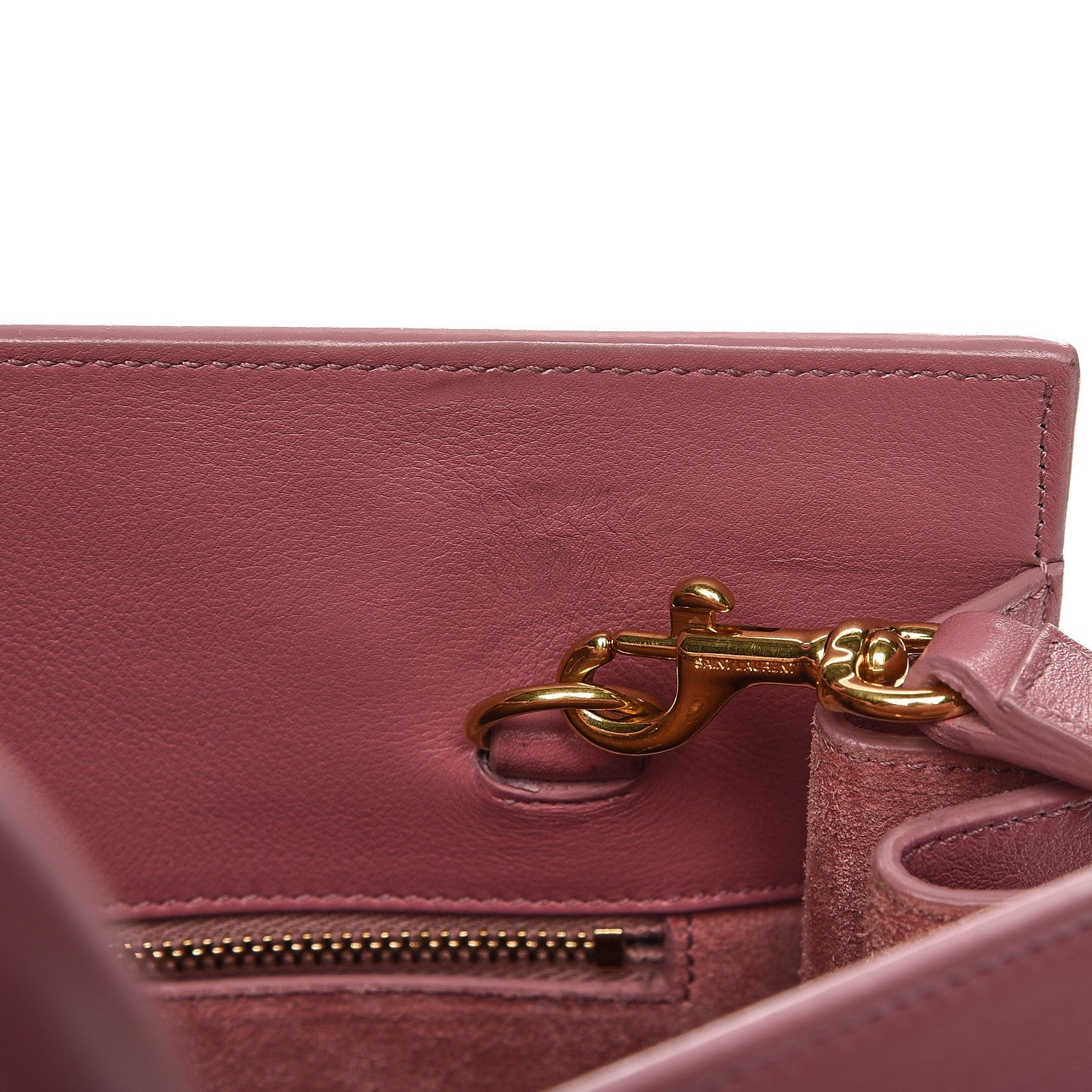 Saint Laurent Calfskin Small Sac De Jour Dark Rose 10 of 14