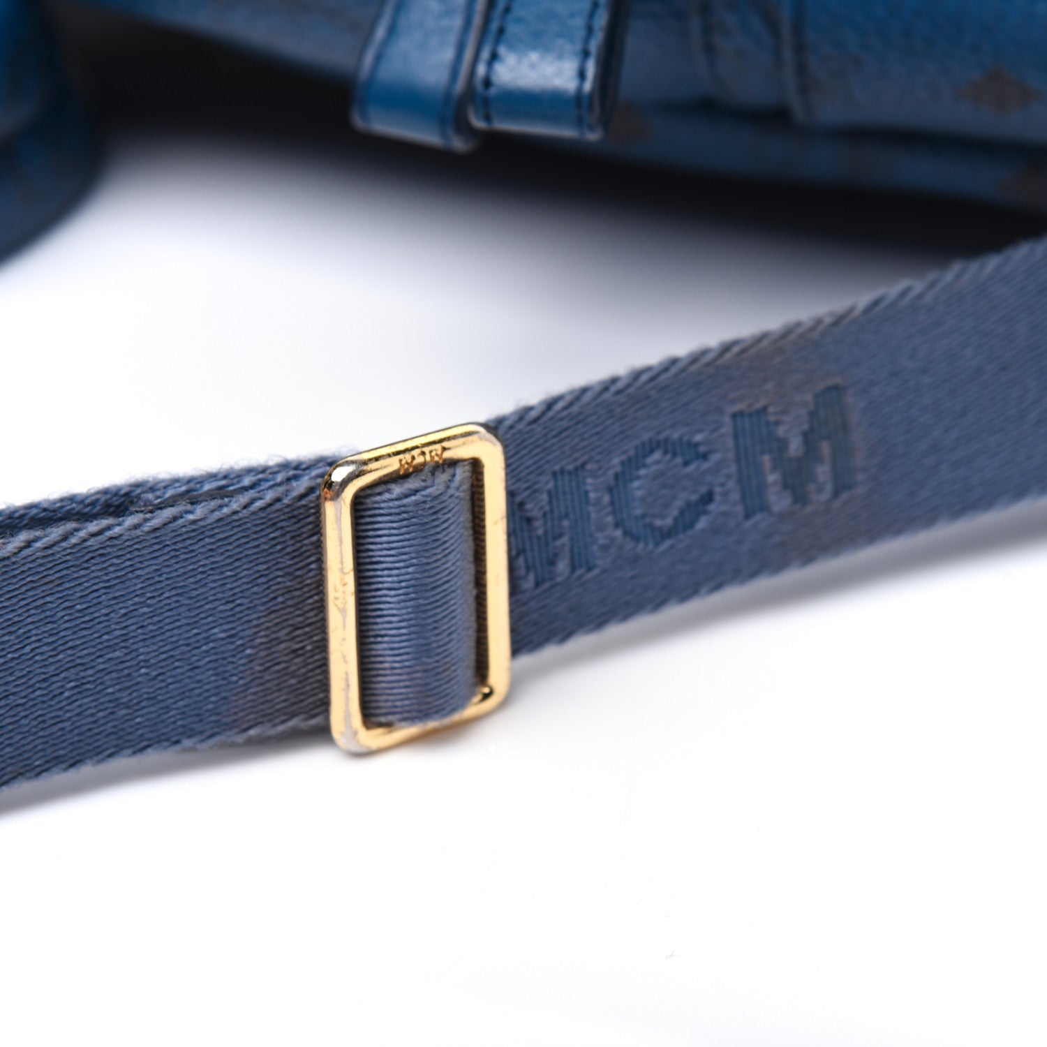 MCM Visetos Studded Small Stark M Backpack Blue 28 of 31
