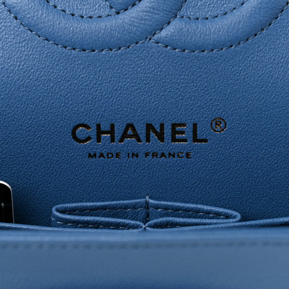 Chanel Caviar Quilted Medium Double Flap Blue 5 of 9