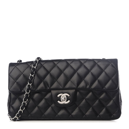 Chanel Lambskin Quilted East West Flap Black 1 of 8