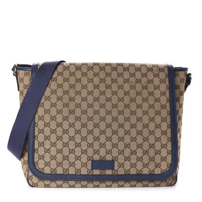 Gucci Monogram Convertible Diaper Bag Blue 1 of 15