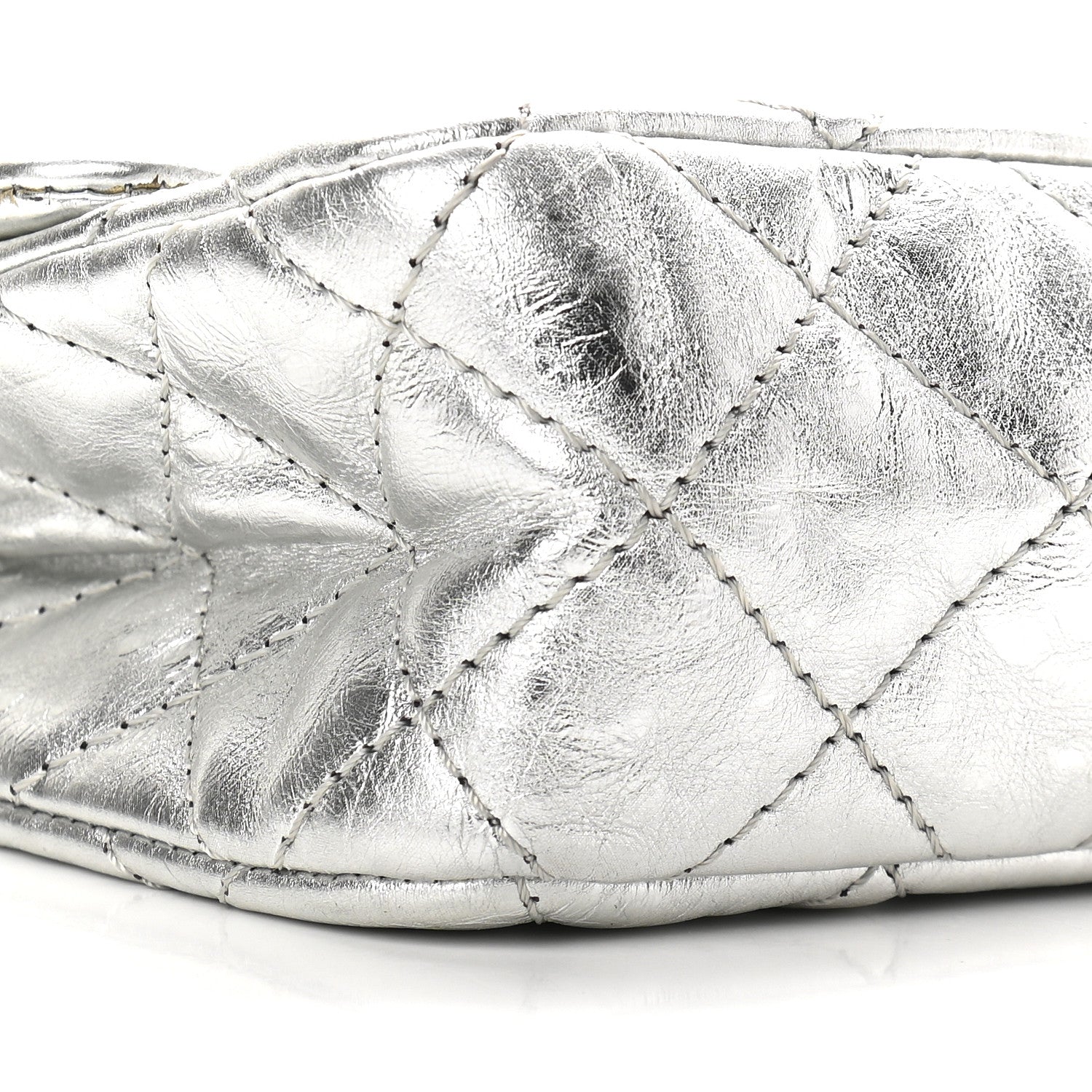 Chanel Metallic Aged Calfskin Quilted 2.55 Reissue 226 Flap Silver 7 of 9
