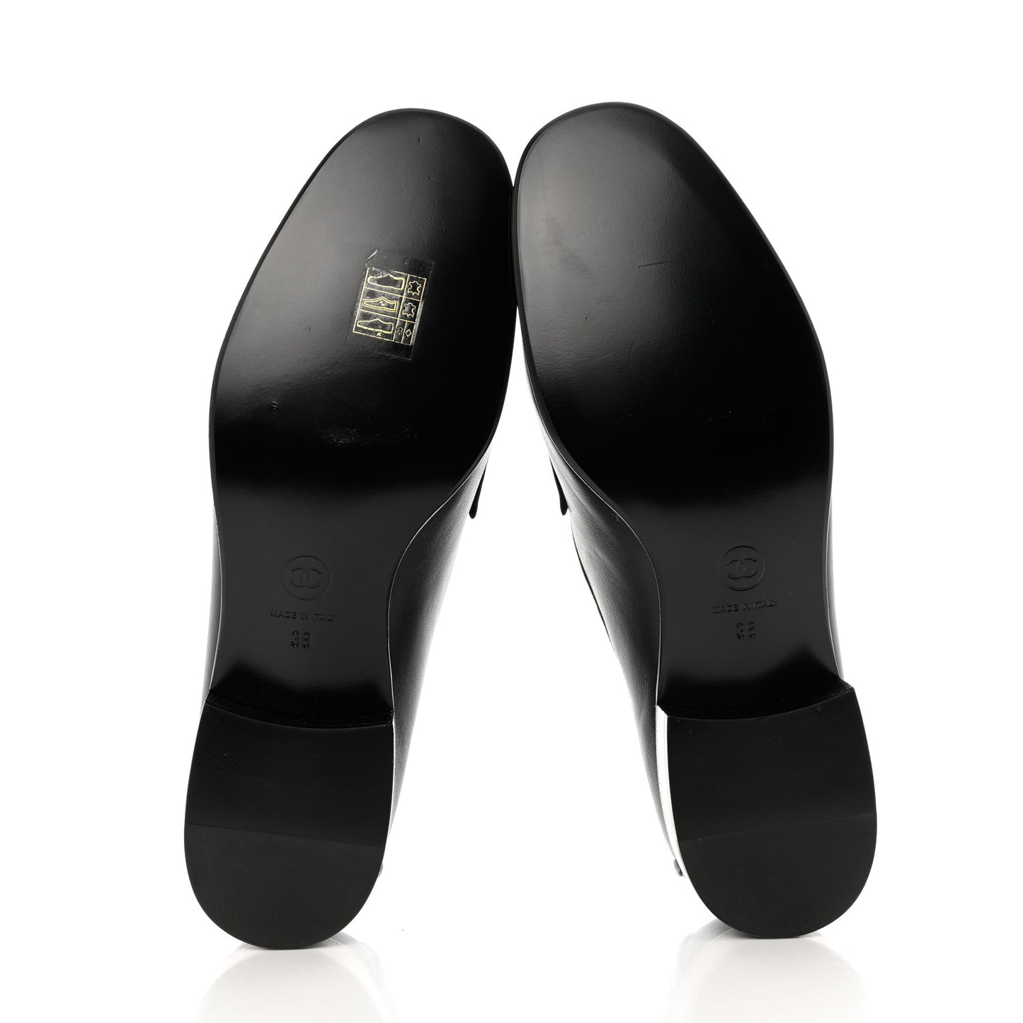 Lambskin Quilted Boy Loafers 38 Black