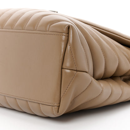 Saint Laurent Calfskin Y Quilted Monogram Medium Loulou Chain Satchel Dark Beige 11 of 11